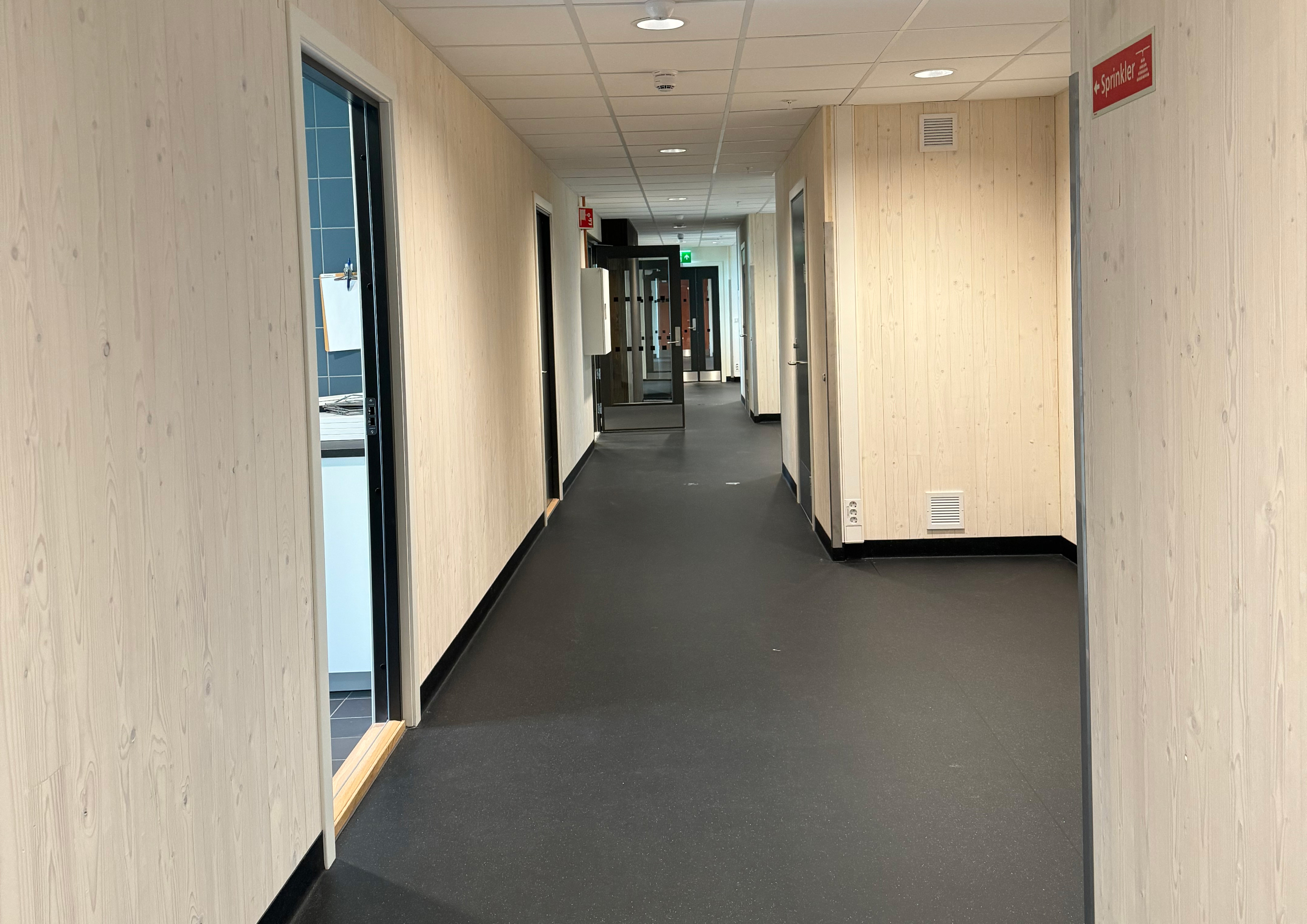 Korridor på Furubo omsorgsboliger.