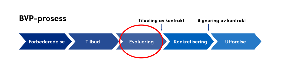 Figuren viser bvp-prosess til evaluering.